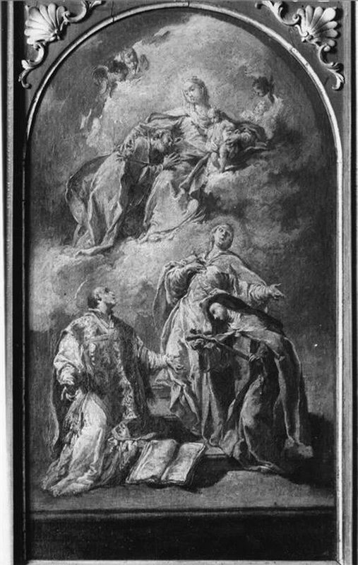  203-Giambattista Pittoni-Madonna con Bambino e San Giuseppe adorati dai Santi Orsola, Teresa, Pietro e un santo sacerdote - Seminario Patriarcale, Venezia 